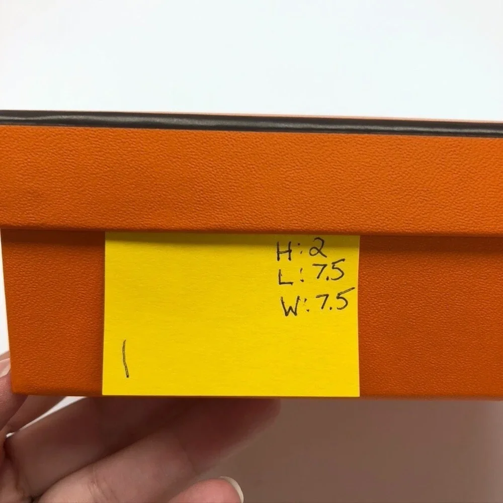 Authentic Hermes Square Orange Storage Gift Box‎ Empty 2x7.5x7.5 Small